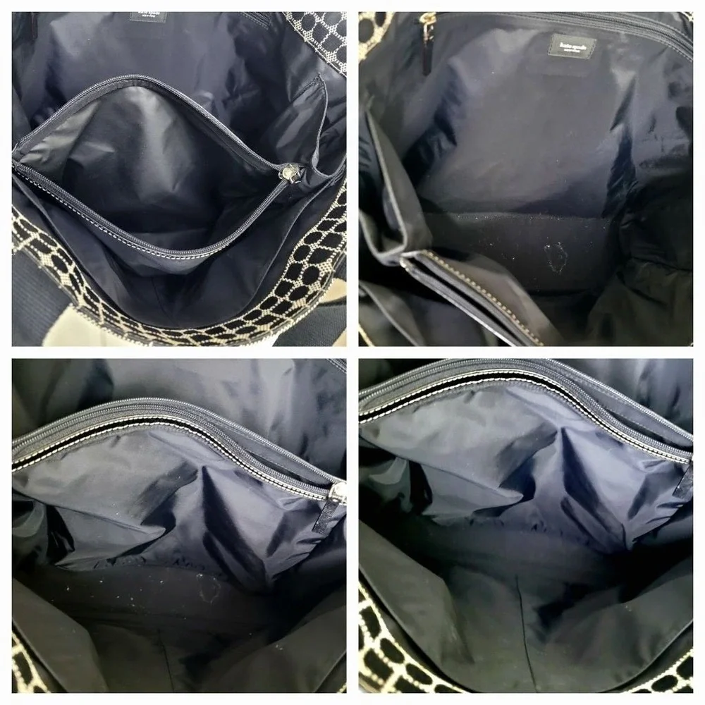 Kate Spade Dot Noel Black Canvas Large Tote Diaper Bag, and more